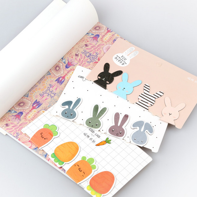 팬시 자석책갈피 4종세트 토끼당근, 당근