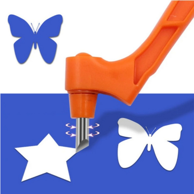 공예용 미세 라운드 곡선 커터 360도 회전커터기, 화이트