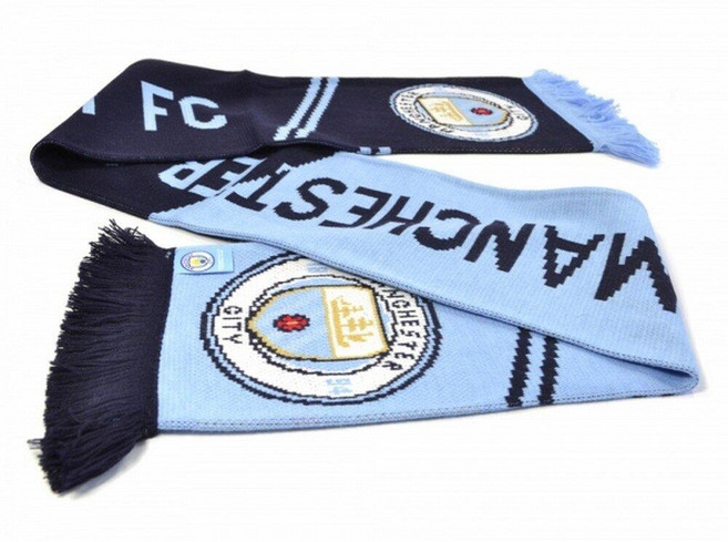 Manchester City FC 정품 EPL 니트 스카프 VT 블루. 156107