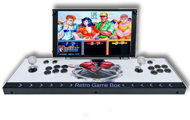 레트로온 레트로게임기 오락실게임기 가정용오락실게임기 18.5인치 대화면 한글검색 HDMI 2인용 4인용, T-600 무선컨트롤러