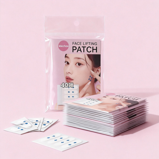 KIKICHOO 페이스 리프팅 브이라인 테이프 리프팅 투명 V라인 작은얼굴 윤곽케어 얼굴 리프팅, 1개, 40매
