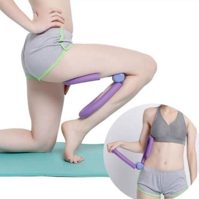 지니홀딩스 고급형 요가링 접히는요가링 필라테스 스트레칭 종아리 허벅지 마사지링, 핑크