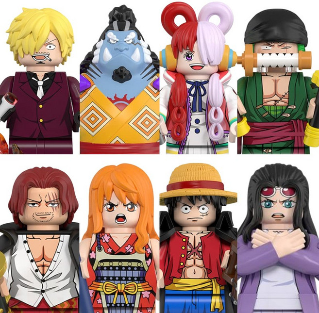 원피스(ONEPIECE) 해적왕 애니메이션 캐릭터 브릭미니피규어 컬렉션 취미/수집/장식/컬렉션용 커스텀 호환 블록피규어 8종 시리즈 VER.10, 1개, OPC-1009. 원피스 8종 세트 VER.10(로켓)