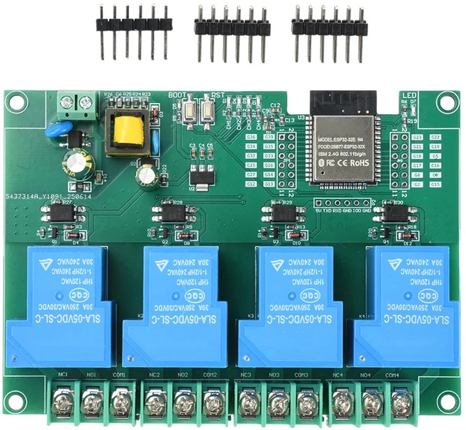 ESP32 릴레이 개발 보드 AC 220V 30A 4채널 모듈 WIFI 블루투스 전자 부품, 01 1PCS, 1