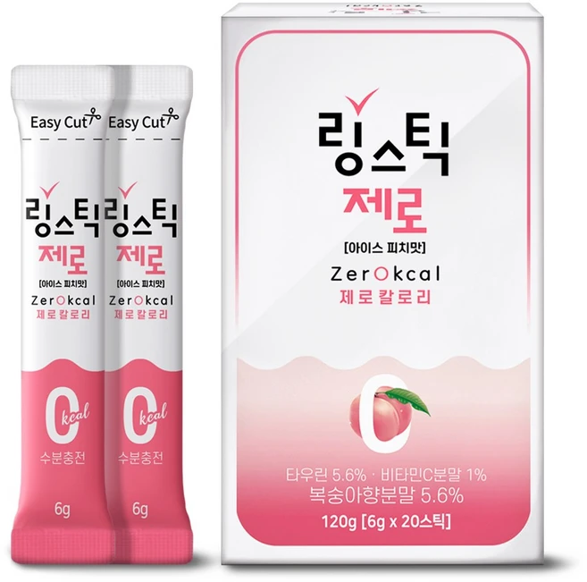 링스틱 제로 칼로리 아이스피치, 120g, 1개 - 쿠팡