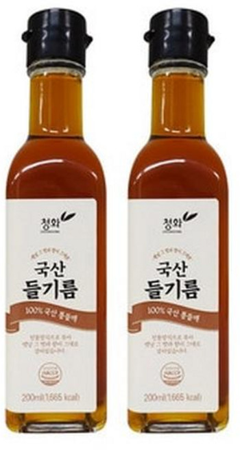 코스트코 청화농산 국산 들기름 200ml x 2, 1개