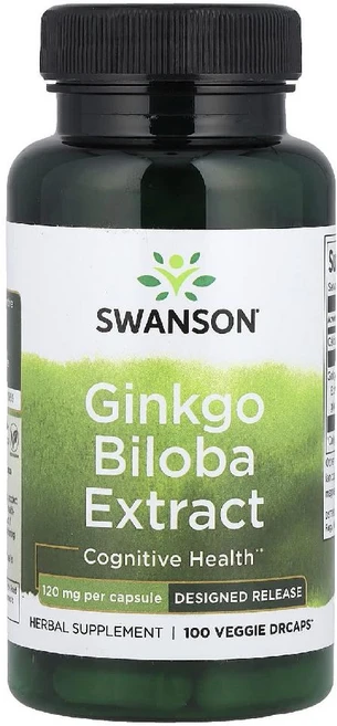 스완슨 은행나무 추출물 120mg 징코 빌로바 Ginkgo Biloba 캡슐 100정, 1 - 쿠팡