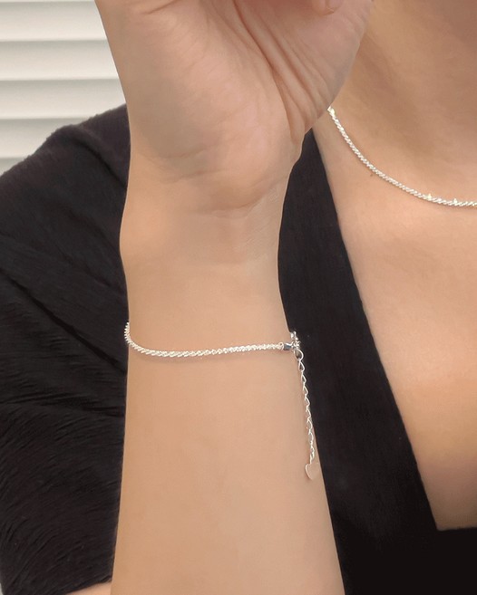 모두디자이너 실버925 ✨반짝반짝 눈꽃 체인 팔찌