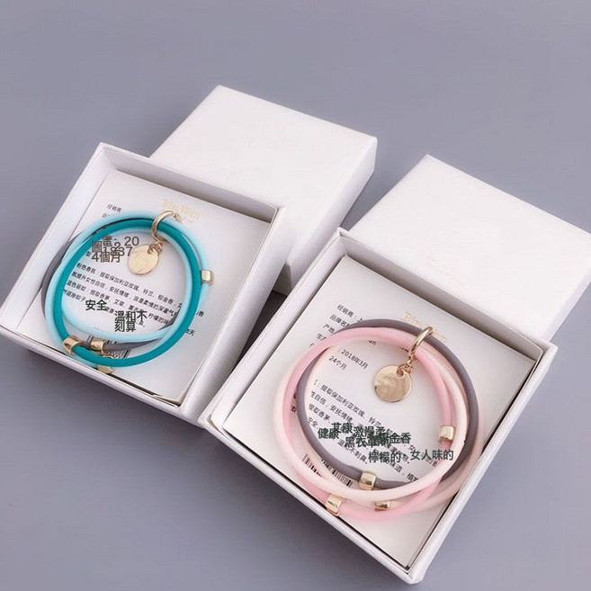 驅蚊手環網紅防蚊學生神器手鍊成人防蚊情侶, 1個, 粉色+藍色情侶裝2件:如圖