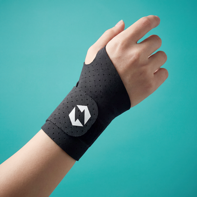 어반픽코 데일리 통풍 메쉬 손목보호대 손목지지 압박밴드 2개, 어반블랙