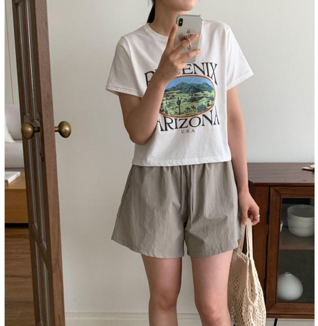 바이위시 썸머 나일론 바스락 밴딩 반바지 빅사이즈