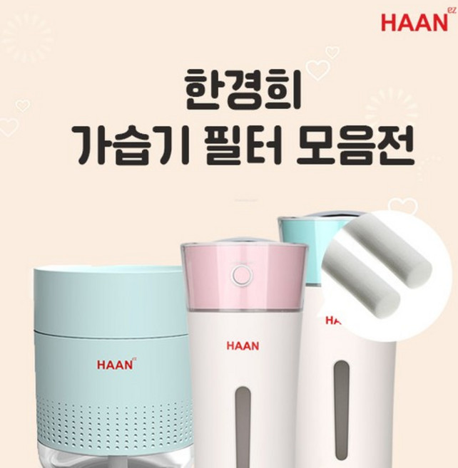 한경희 가습기 미니가습기 정품 교체용 필터, HTM-500C/530C, 3SET(6EA)