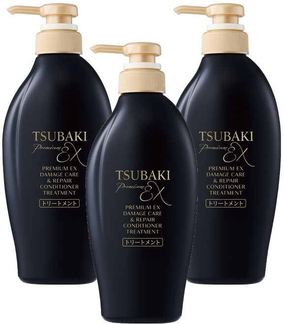 츠바키 프리미엄 EX 데미지 케어 & 리페어 컨디셔너 트리트먼트, 450ml, 3개