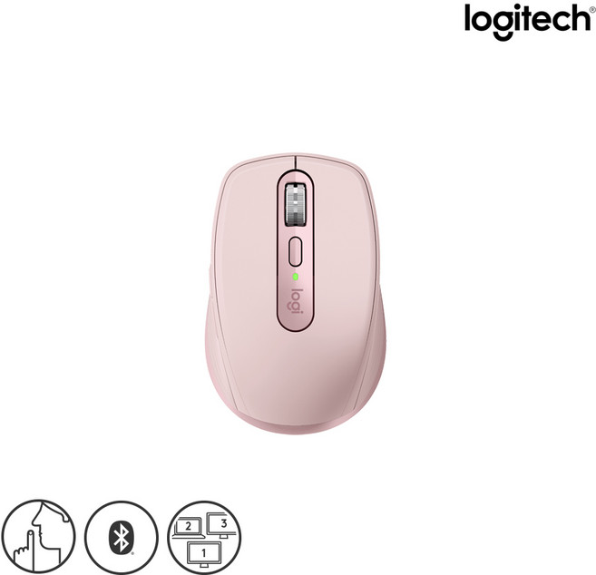 로지텍코리아 정품 MX Anywhere 3S 무선 블루투스 마우스, 로즈핑크