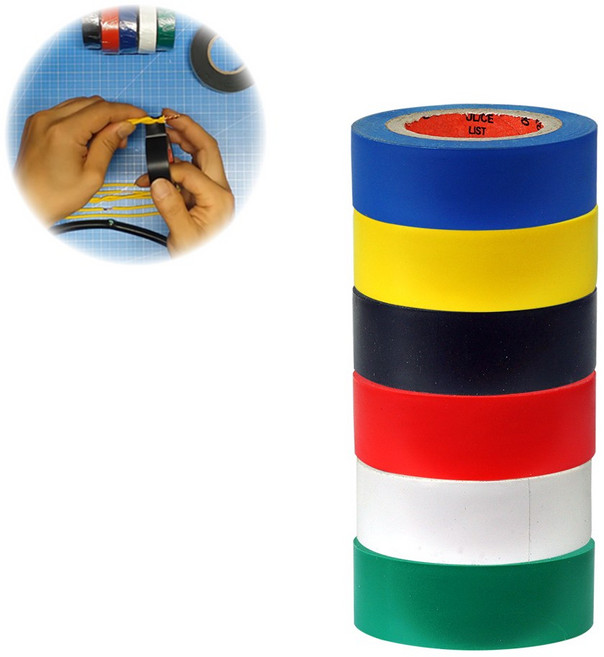 [당일배송] 전기테이프 절연테이프 20mm X 9M(6개입) 6컬러 1세트