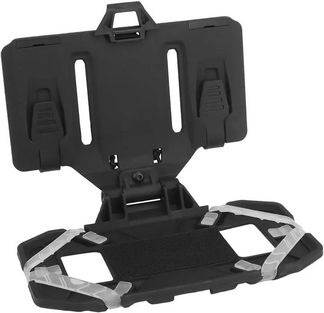 새로운 조끼 전화 홀더 접이식 휴대 보드 플레이트 Molle Mount For 4.7 6.7 화면, Black, 1개