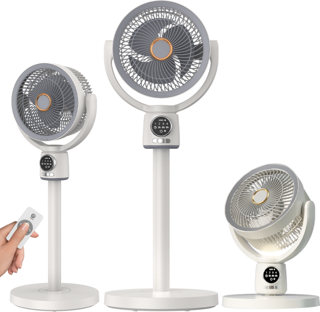 NUNUHANA 무선 저소음 스탠드형 리모컨 서큘레이터 선풍기 Z99, 화이트