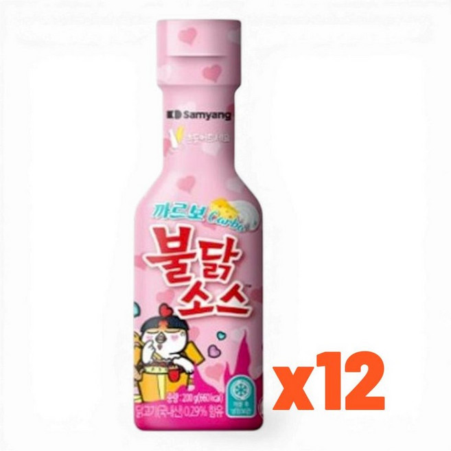 삼양 만능소스 비빔장 크리미한 매운맛 까르보불닭소스 200g 12개 1세트