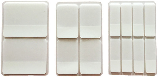 블리스키미 화이트 인덱스 점착메모지 북마크 심플 책띠지 포장용 스티커 반 투명 포카 플래그