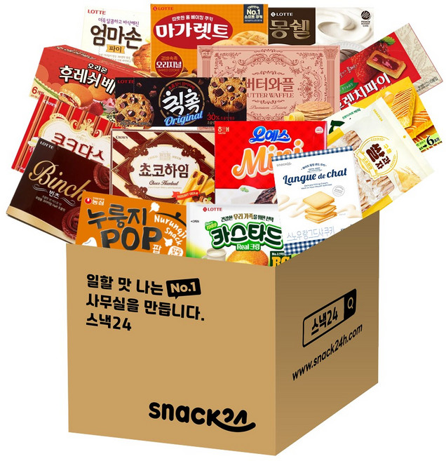 탕비실 사무실 꽝꽝 탕비실용 대용량 박스과자세트16p(초코하임+버터와플+엄마손+오예스+마가렛트+오뜨+몽쉘+칙촉+쿠크다스+카스타드+롯샌+후렌치+누룽지팝+빈츠+쌀과자+후레쉬), 과자 16p, 1세트