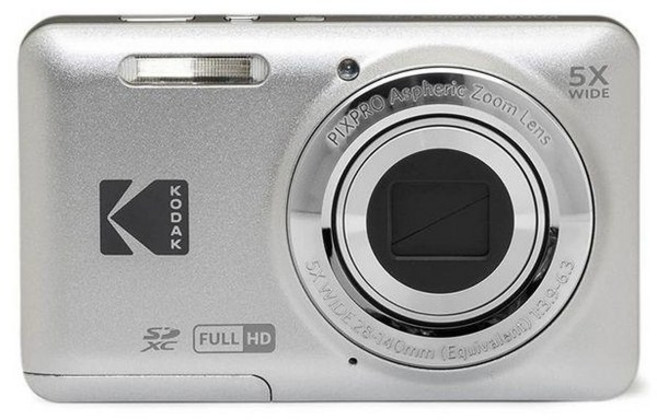 코닥 픽스프로 FZ55 광학 센서 번들 카메라빨간색 프레비브 광각 강화 부드러운, 2 32G카드, 실버, 기본 색상