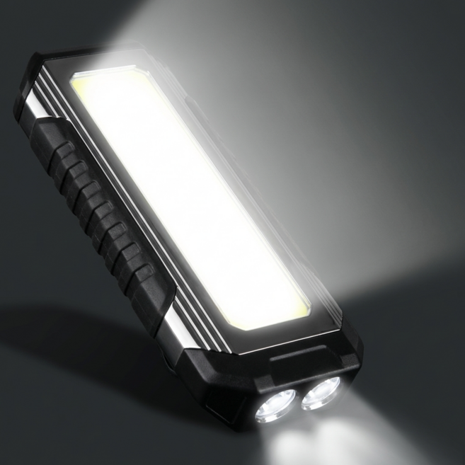 소닉빔 캠핑랜턴 충전식 LED 방수 자석 조명 작업등, 1개