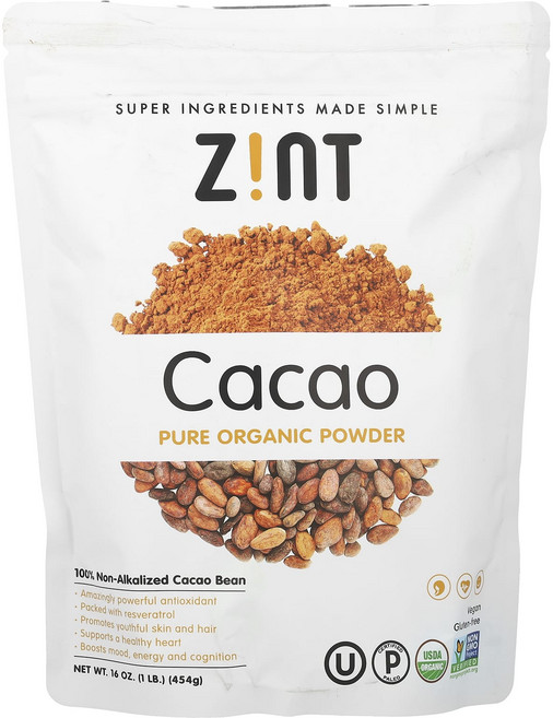 Zint 무가공 카카오 분말 454g(16oz), 453g, 3개