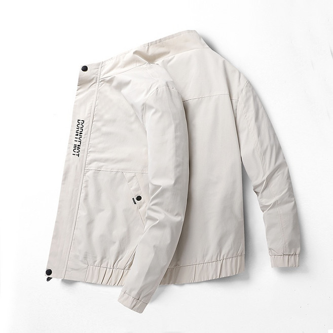 男生休閒防風外套 (M-5XL) 大尺碼夾克外套 潮牌教練外套 機車棒球飛行外套