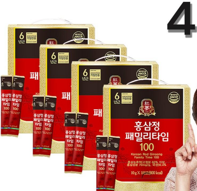 인삼농협 동의삼 홍삼정패밀리타임100 4ea, 1kg, 4개