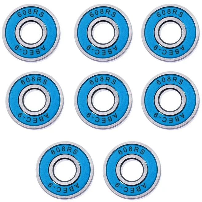 8개/세트 Abec 9 인라인 스케이트 베어링 608RS 8mm 스쿠터 롤러 스케이팅 스케이트보드 스케이트 액세서리, 03 Blue
