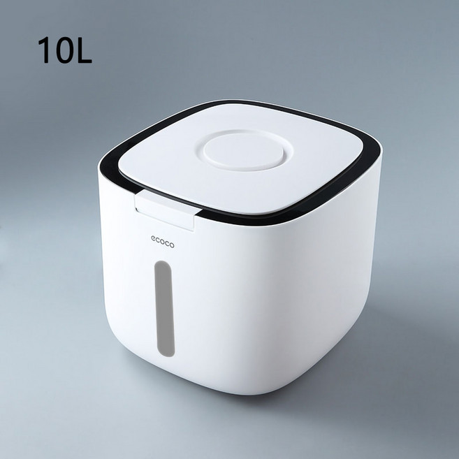 ecoco 진공 쌀통 쌀보관함 쌀벌레방지 대형, 블랙, 1개