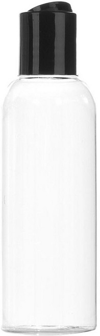 허브스프레이 프레스캡 플라스틱용기 30ml~500ml, 투명용기 검은색캡, 100ml, 1개