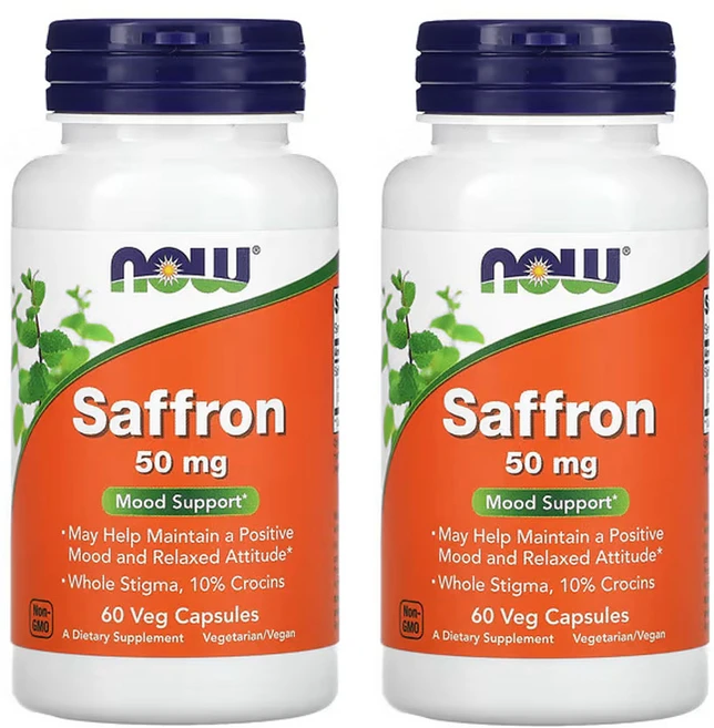 나우푸드 사프란 50mg 식물성 캡슐 60정, 2개 - 쿠팡