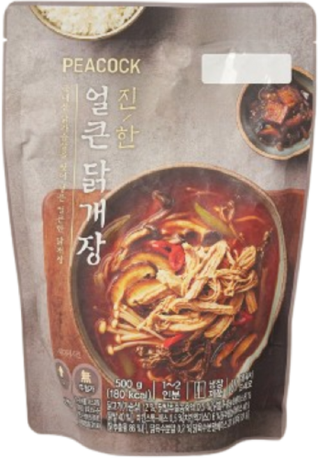 피코크 [피코크] 진한 얼큰 닭개장 500g x 6팩, 1개