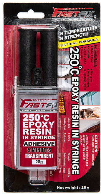패스트픽스300도 내열 투명 주사기 에폭시 강력 본드, 1개