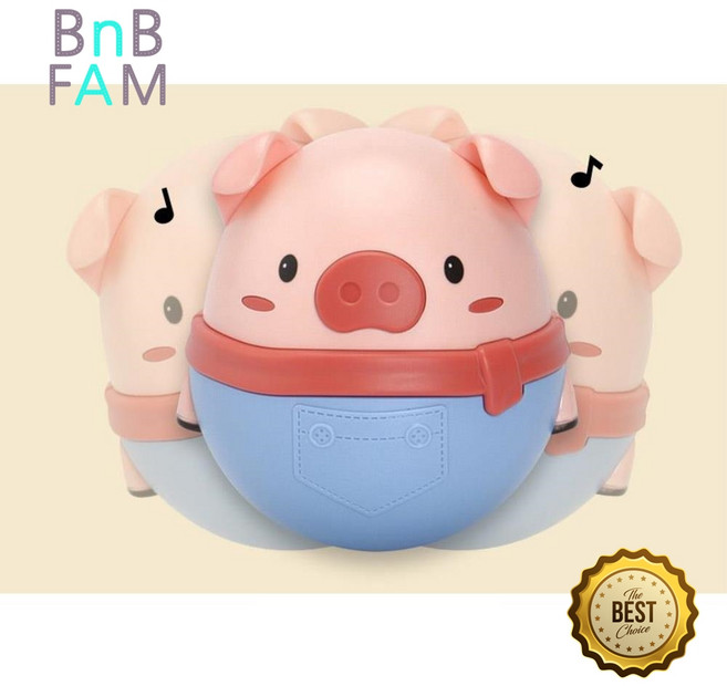 방울소리 돼지 오뚝이 소근육활동 돌장난감 오뚝이추천 관심 애기 만지는, 1개
