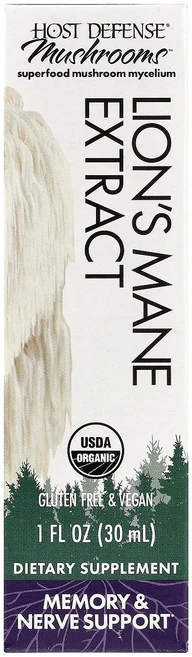 Host Defense Mushrooms™ Lion's Mane Extract 1 fl oz 30 ml, Host Defense, Mushrooms™, Lion, 1개 - 쿠팡