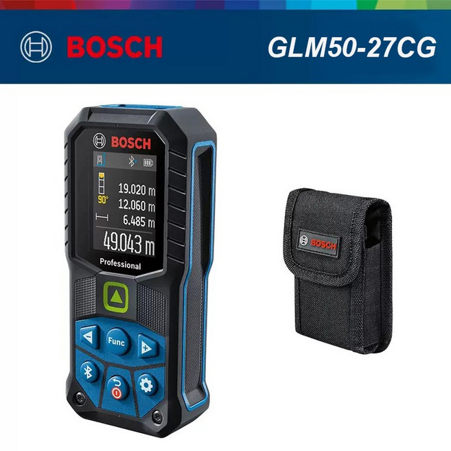 Bosch 고출력 그린 레이저 거리 측정기 GLM 50-27 거리 계량기 50m 레이저 테이프 측정 블루투스 연결, 01 CN, 01 GLM50-27CG, 1개