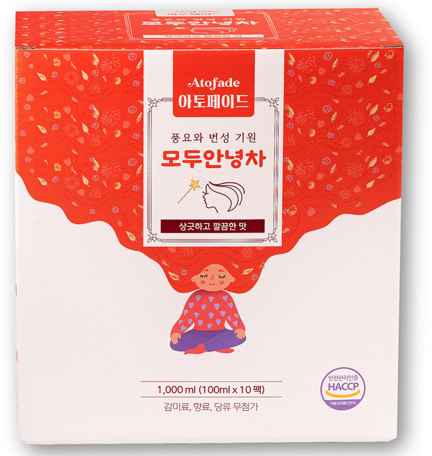 아토페이드 카페인없는 임산부 출산후 모발 모두안녕차, 10개, 100ml