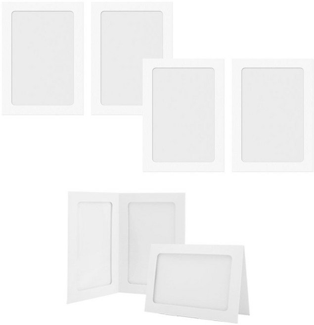 세우세 고급 종이액자 양면액자형, 화이트, 5개