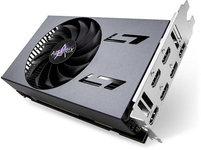 Kelinx Aisurix RX 580 8GB GDDR5 GPU 6X HDMI 그래픽 카드 6개의 독립 디스플레이 멀티 모니터 설정 컴퓨터 PC ITX 싱글 슬롯 PCI 익, Kelinx Aisurix RX 580 8GB GDDR