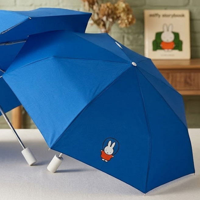 미피 스무디완자 55브루너 블루 3단 자동 가벼운 접이식 우산 휴대용