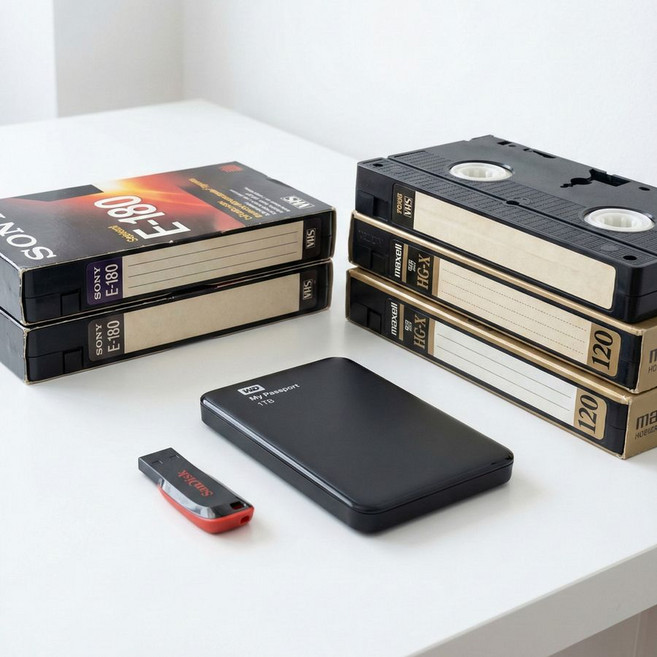 비디오테이프 USB변환 VHS 8mm Hi8 디지털 변환(복원) 서비스, 1개