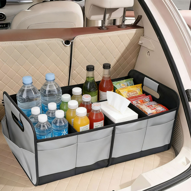 스노우캘리 폴딩형 자동차 트렁크 정리함, 그레이