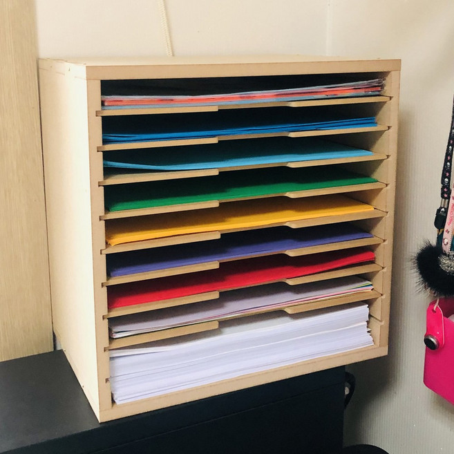 미가데코 diy 서류함 서류정리함 종이보관함 반제품 5단 10단 a4 a3, 1단, 10단A4