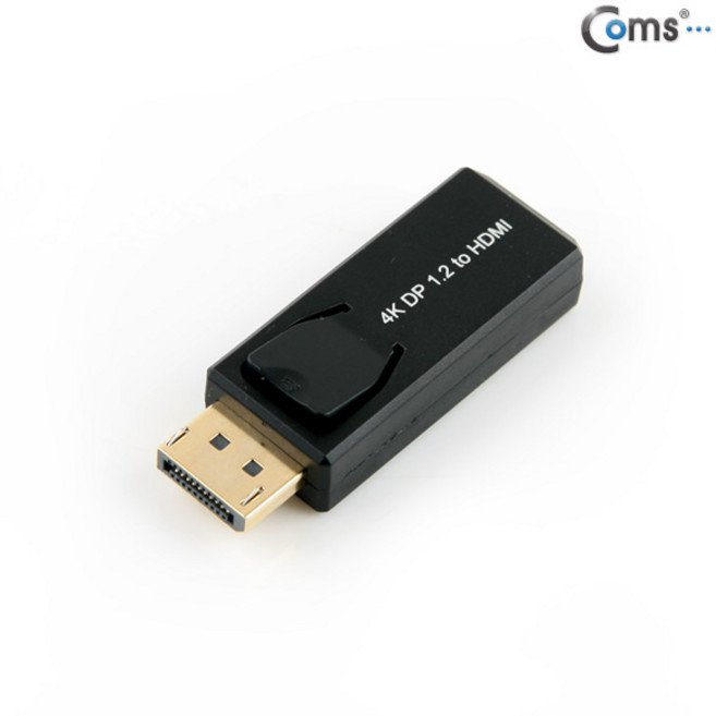 컴스 디스플레이 포트 컨버터 DP to HDMI, 블랙, 선택없음
