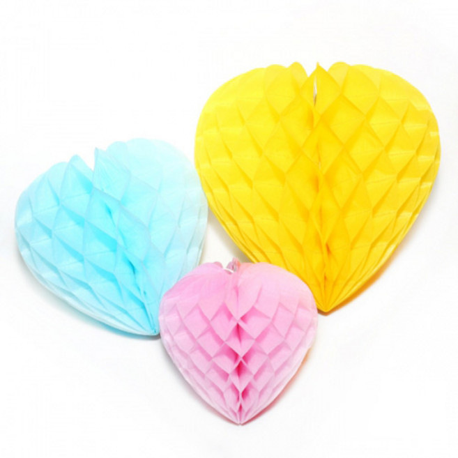 오꿈 허니컴종이 페이퍼, D허니컴볼 하트 20cm (초록)