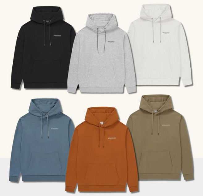 백화점정품 디스커버리 후드티 남녀공용 덴버 앞포켓 무지 티셔츠 사계절용 캠퍼스룩 6종택1