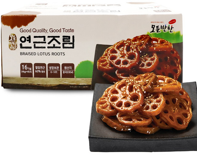 [모든반찬] 연근조림 16kg(4kgX4개), 4kg, 4개