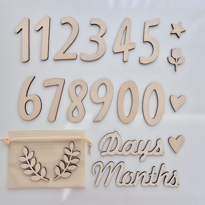 우드토퍼 신생아 50일 셀프촬영 100일 백일상 셀프촬영소품 성장사진, 1개